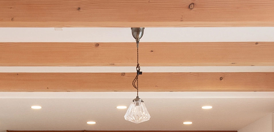 中庭から光取り込む真っ白な家